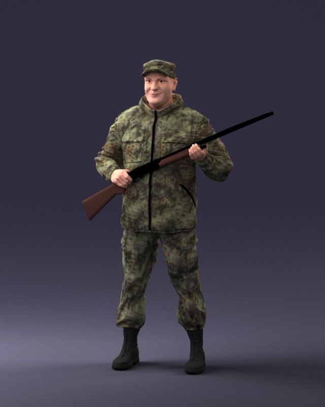 hunter 0226 3d print ready 3D 프린트 모델 .c4d .max .obj .3ds .fbx .stl .blend 