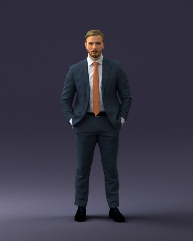 businessman 0225 Model 3D .c4d .max .obj .3ds .fbx .stl .blend 