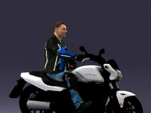 man on motorcycle 0527 3D Model
