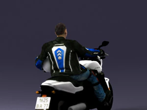 man on motorcycle 0527 3D Model