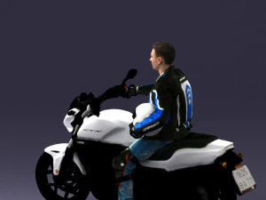 man on motorcycle 0527 3D Model