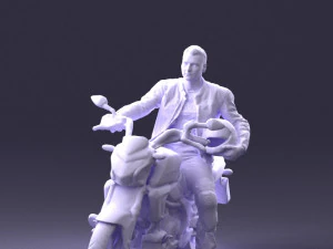 man on motorcycle 0527 3D Model