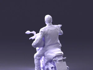 man on motorcycle 0527 3D Model