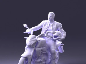 man on motorcycle 0527 3D Model