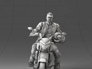 man on motorcycle 0527 3D Model