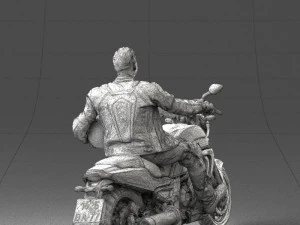 man on motorcycle 0527 3D Model