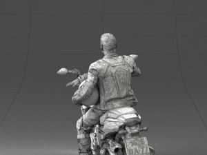 man on motorcycle 0527 3D Model