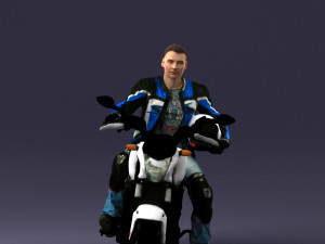 man on motorcycle 0227 3d print ready 3D Print Model
