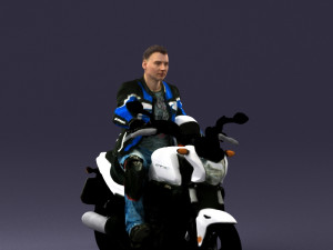 man on motorcycle 0227 3d print ready 3D Print Model