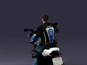 man on motorcycle 0227 3d print ready 3D Print Model