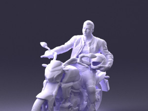 man on motorcycle 0227 3d print ready 3D Print Model