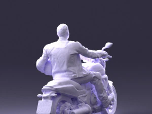 man on motorcycle 0227 3d print ready 3D Print Model