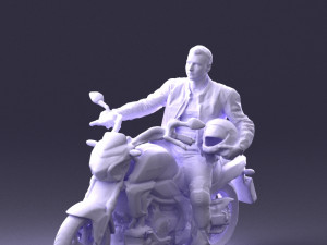 man on motorcycle 0227 3d print ready 3D Print Model