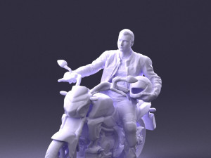 man on motorcycle 0227 3d print ready 3D Print Model