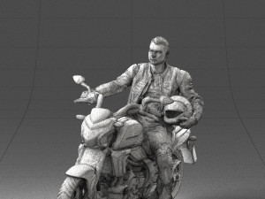 man on motorcycle 0227 3d print ready 3D Print Model