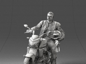 man on motorcycle 0227 3d print ready 3D Print Model