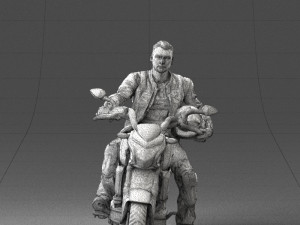 man on motorcycle 0227 3d print ready 3D Print Model