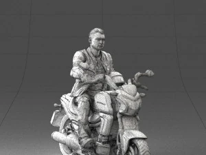 man on motorcycle 0227 3d print ready 3D Print Model