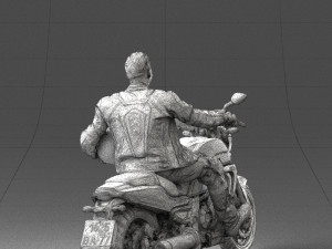 man on motorcycle 0227 3d print ready 3D Print Model