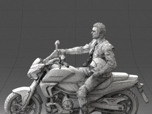 man on motorcycle 0227 3d print ready 3D Print Model