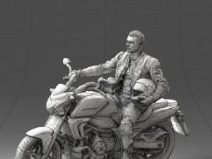 man on motorcycle 0227 3d print ready 3D Print Model