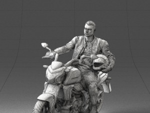 man on motorcycle 0227 3d print ready 3D Print Model