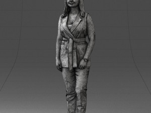 000307 Business Woman in Light Blue Suit 1112 3dp 3D Print Model