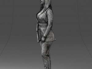 000307 Business Woman in Light Blue Suit 1112 3dp 3D Print Model