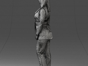 000307 Business Woman in Light Blue Suit 1112 3dp 3D Print Model