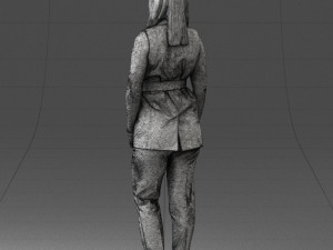 000307 Business Woman in Light Blue Suit 1112 3dp 3D Print Model