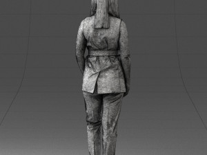 000307 Business Woman in Light Blue Suit 1112 3dp 3D Print Model