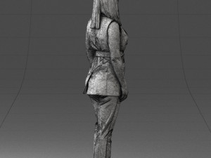 000307 Business Woman in Light Blue Suit 1112 3dp 3D Print Model