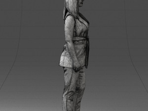 000307 Business Woman in Light Blue Suit 1112 3dp 3D Print Model