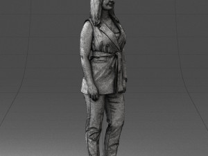 000307 Business Woman in Light Blue Suit 1112 3dp 3D Print Model