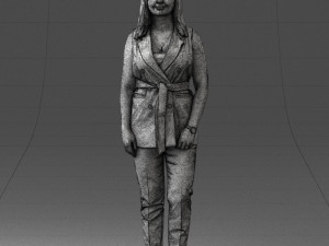 000307 Business Woman in Light Blue Suit 1112 3dp 3D Print Model