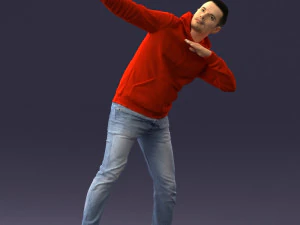 000264 Man in Dab Pose 0520 3D Model