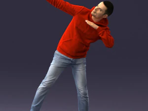 000264 Man in Dab Pose 0520 3D Model