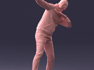 000264 Man in Dab Pose 0520 3D Model