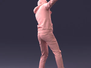 000264 Man in Dab Pose 0520 3D Model