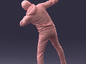 000264 Man in Dab Pose 0520 3D Model