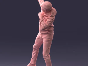 000264 Man in Dab Pose 0520 3D Model