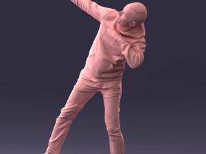 000264 Man in Dab Pose 0520 3D Model