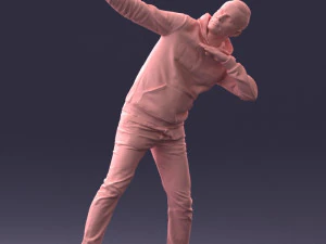 000264 Man in Dab Pose 0520 3D Model