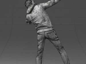 000264 Man in Dab Pose 0520 3D Model