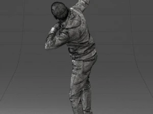 000264 Man in Dab Pose 0520 3D Model
