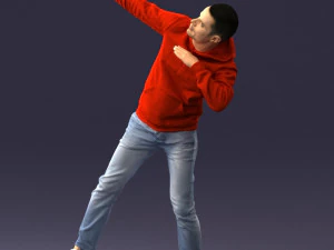 000264 Man in Dab Pose 0520 3dp 3D Print Model