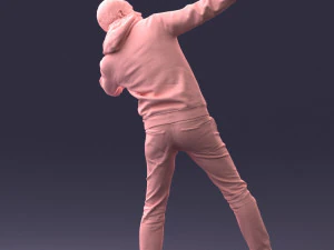 000264 Man in Dab Pose 0520 3dp 3D Print Model