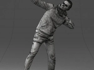 000264 Man in Dab Pose 0520 3dp 3D Print Model