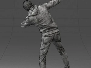 000264 Man in Dab Pose 0520 3dp 3D Print Model