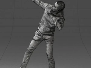 000264 Man in Dab Pose 0520 3dp 3D Print Model
